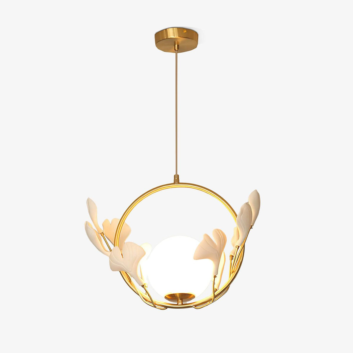 Gingko Halo Glass Pendant Lamp