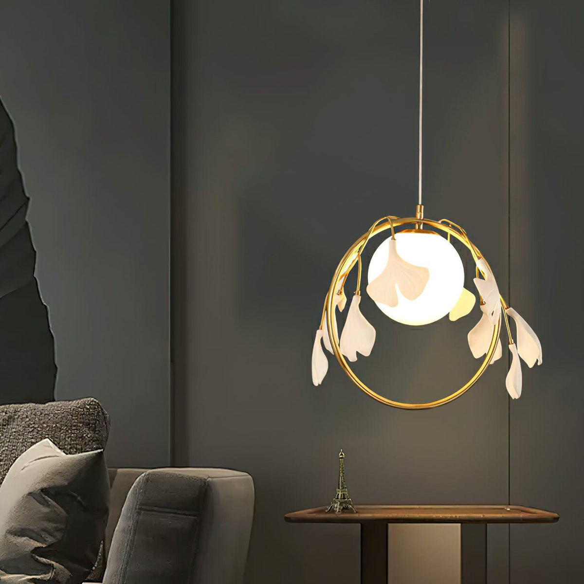 Gingko Halo Glass Pendant Lamp
