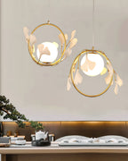 Gingko Halo Glass Pendant Lamp