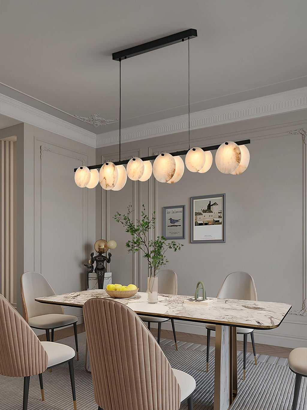 Trinidad Dining Room Alabaster Chandelier