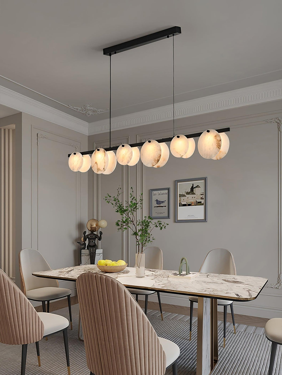 Trinidad Dining Room Alabaster Chandelier