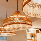 Artisanal Rattan Dome Pendant Lamp