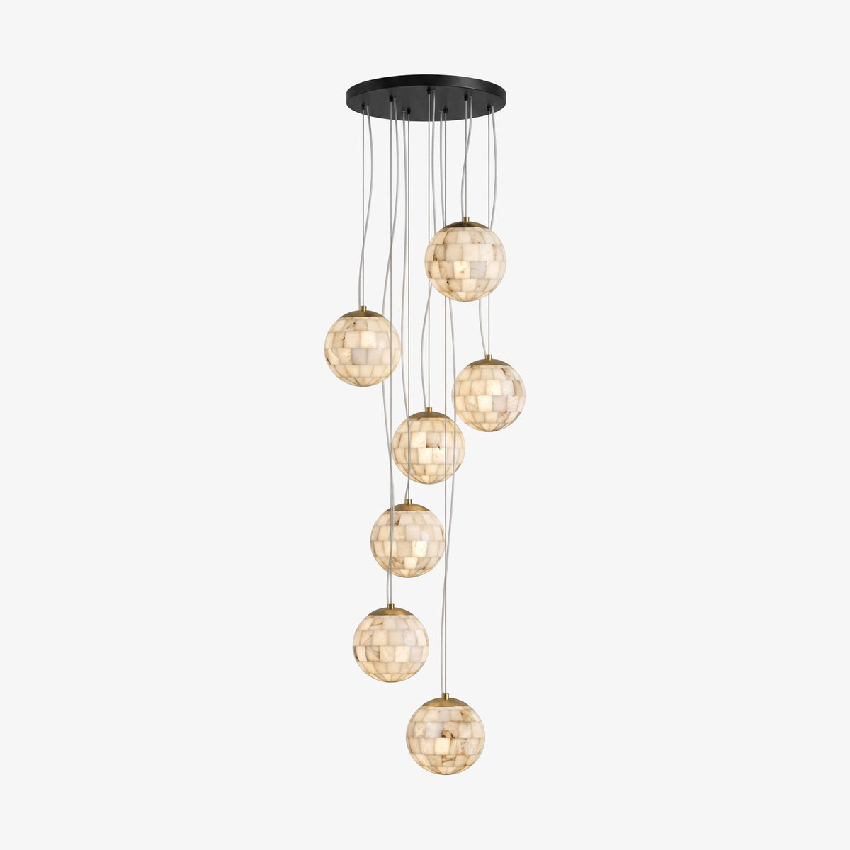 Alabaster Ball Pendant Light