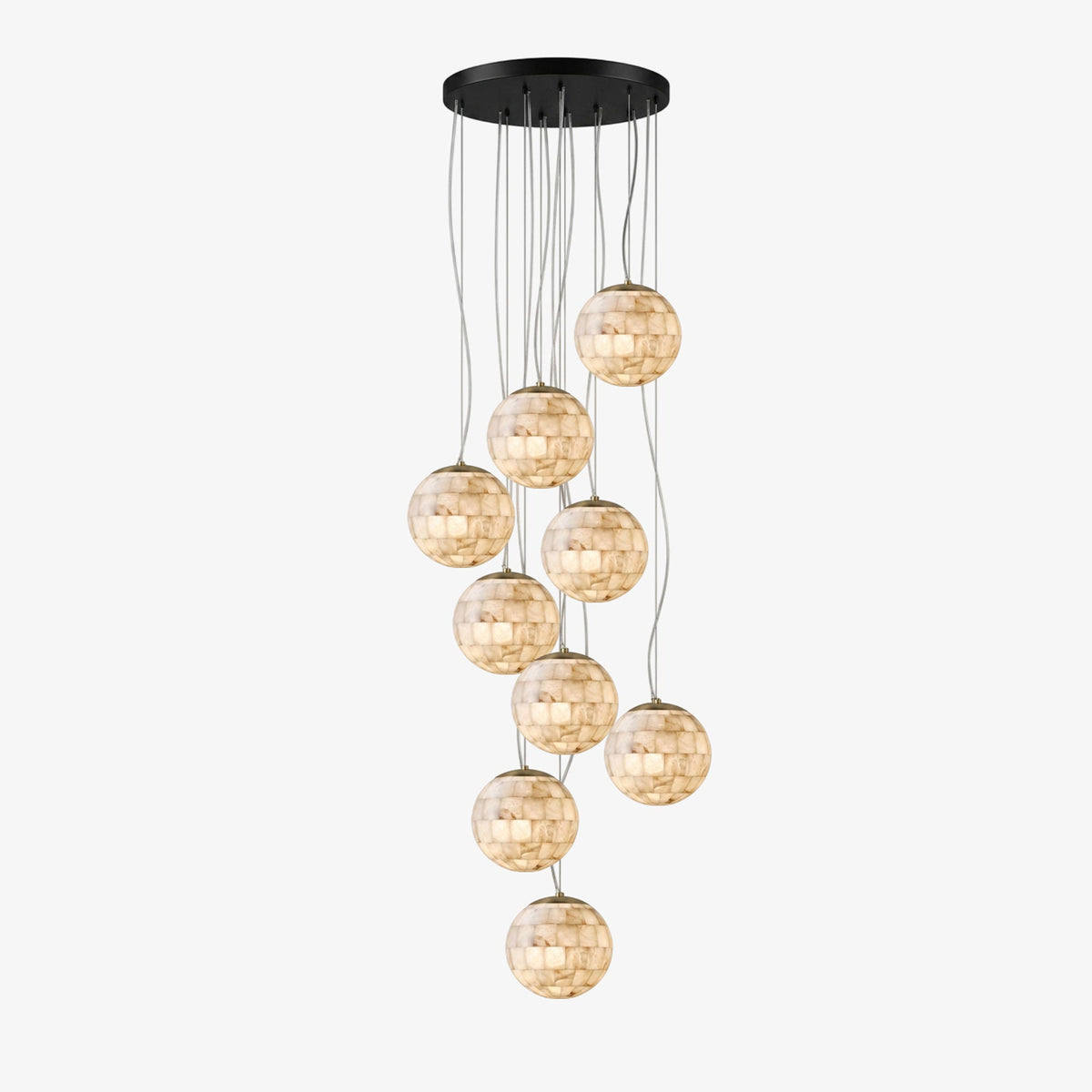 Alabaster Ball Pendant Light