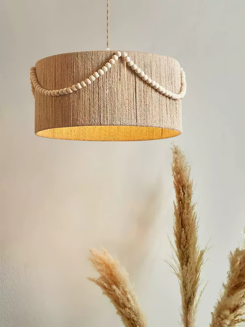 Beaded Boho Pendant Lamp