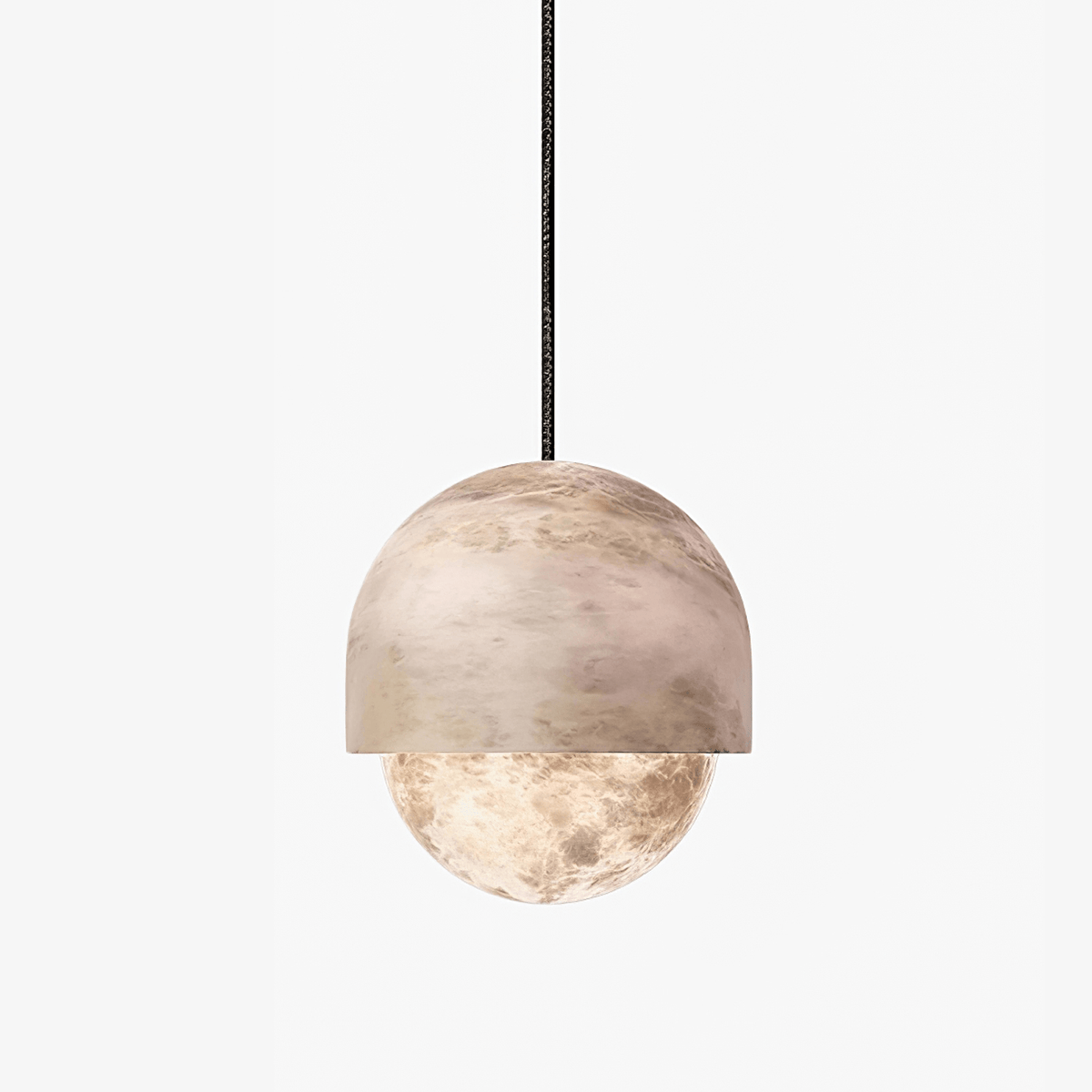 Lunar Dome Alabaster Pendant Light