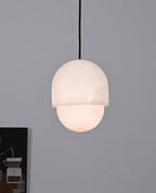 Lunar Dome Alabaster Pendant Light