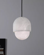 Lunar Dome Alabaster Pendant Light