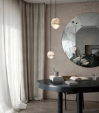 Lunar Dome Alabaster Pendant Light