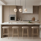 Lunar Dome Alabaster Pendant Light