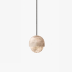Lunar Dome Alabaster Pendant Light