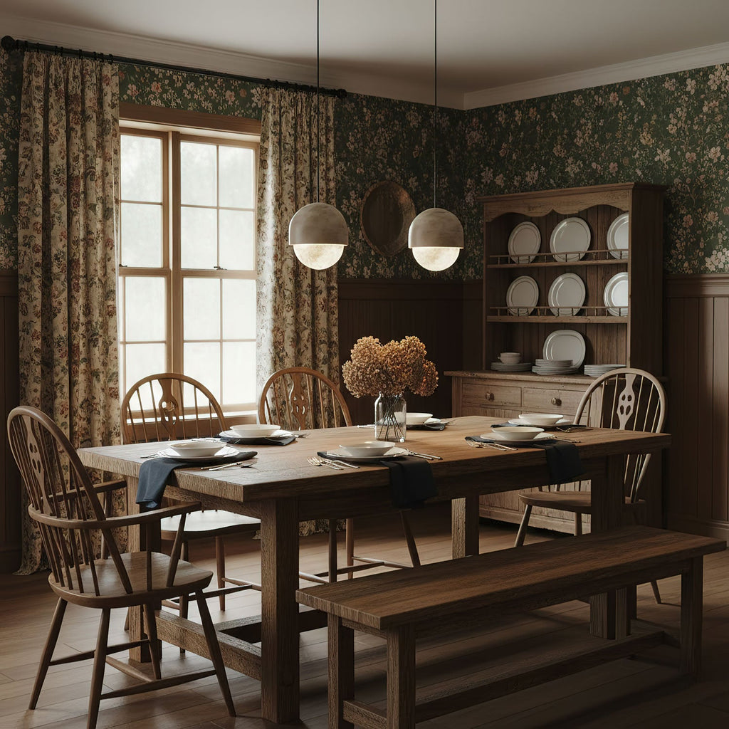 Lunar Dome Alabaster Pendant Light