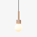 Travertine Cube Globe Pendant Light