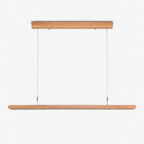 Dual Louver Wood Linear Pendant Lamp