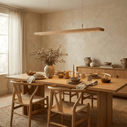 Dual Louver Wood Linear Pendant Lamp