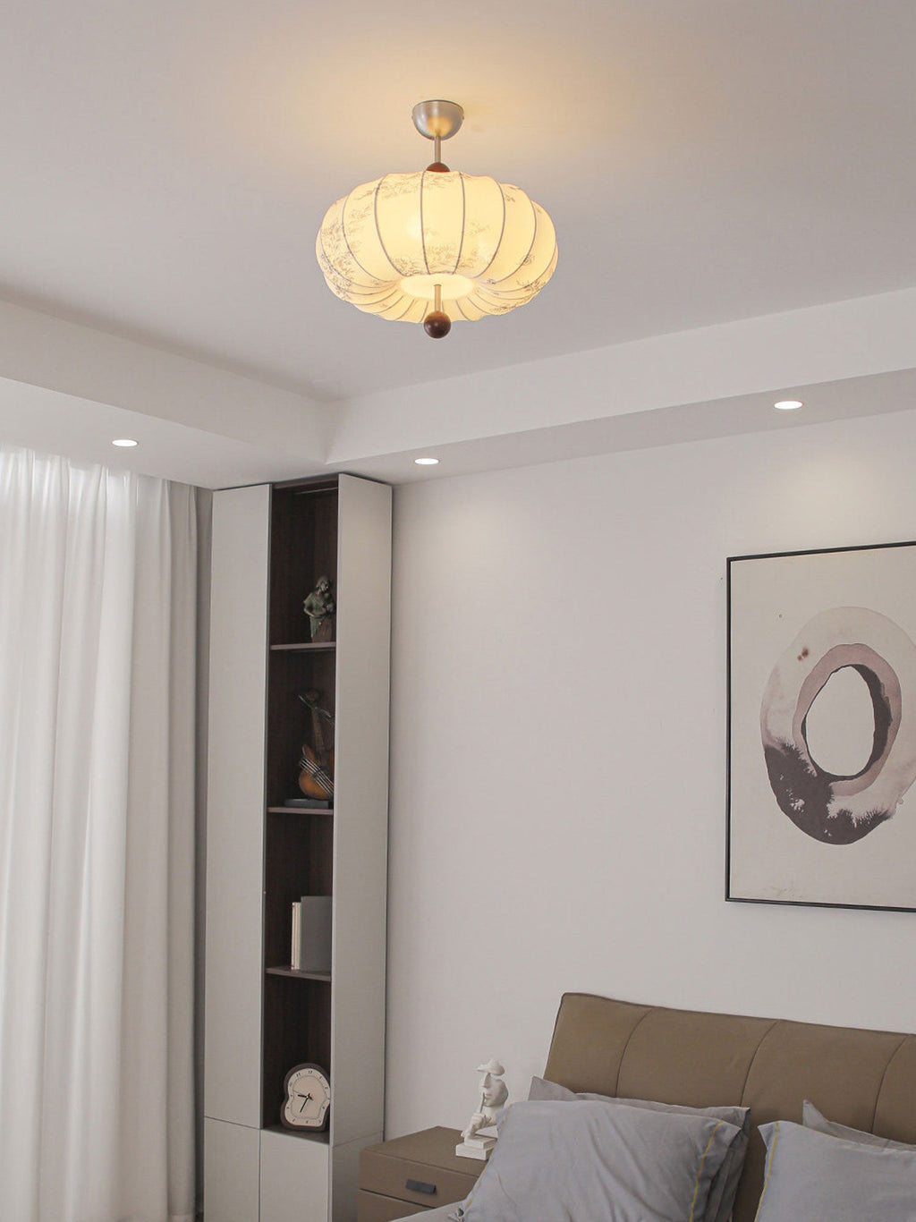 Amaya Fabric Lantern Pendant Light