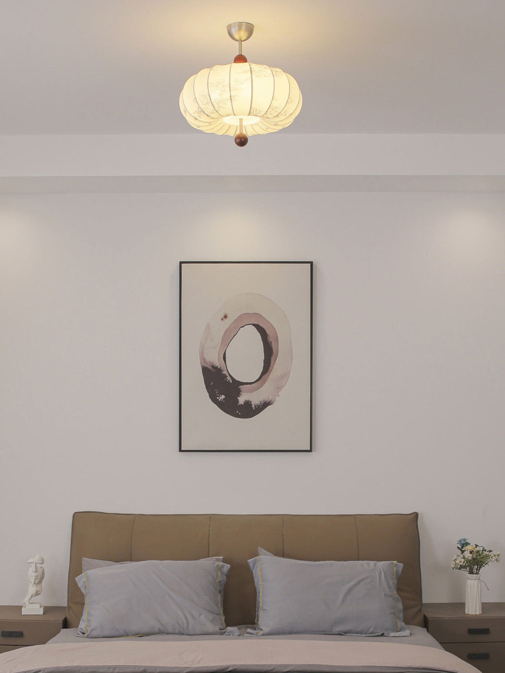 Amaya Fabric Lantern Pendant Light