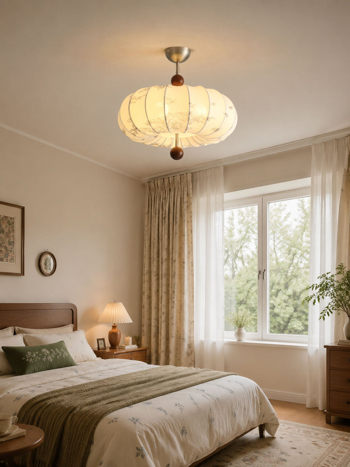 Amaya Fabric Lantern Pendant Light