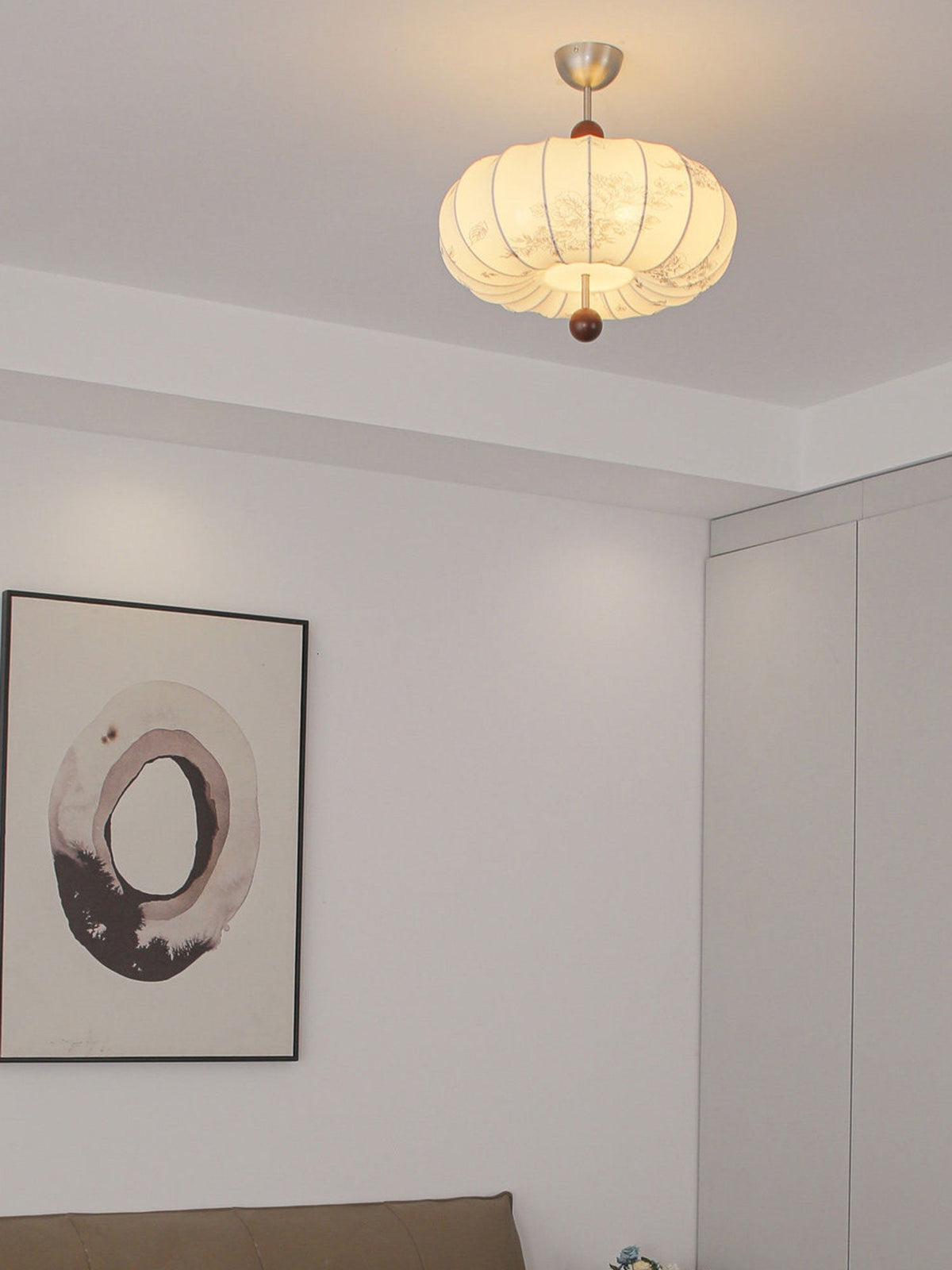 Amaya Fabric Lantern Pendant Light