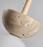Travertine Half Duo Pendant Light