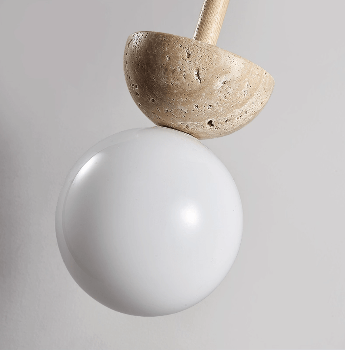 Travertine Half Duo Pendant Light