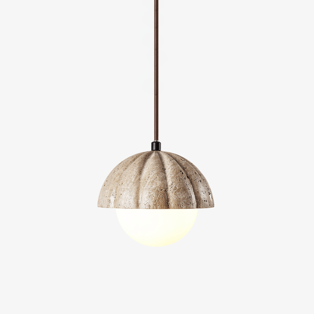 Fluted Orb Pendant Lamp