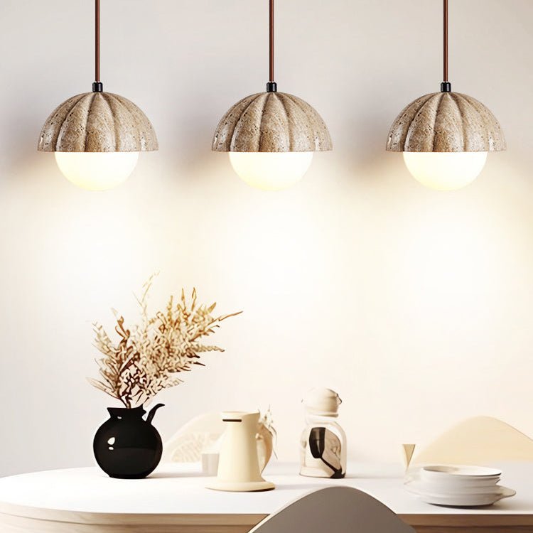 Fluted Orb Pendant Lamp