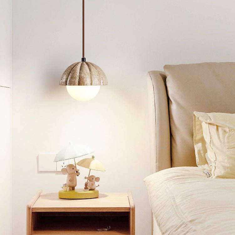 Fluted Orb Pendant Lamp