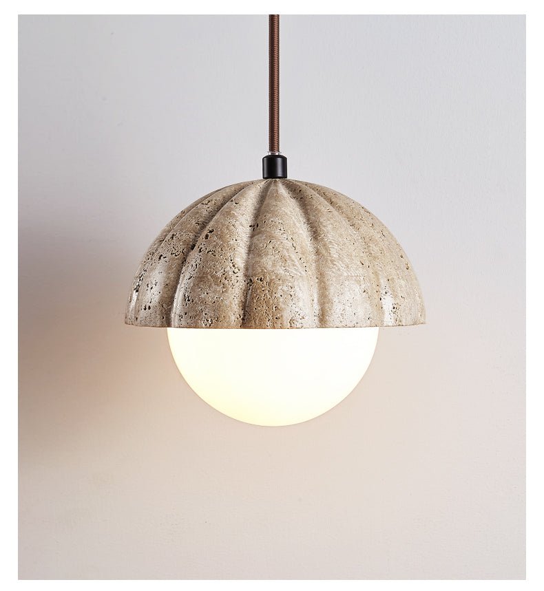 Fluted Orb Pendant Lamp