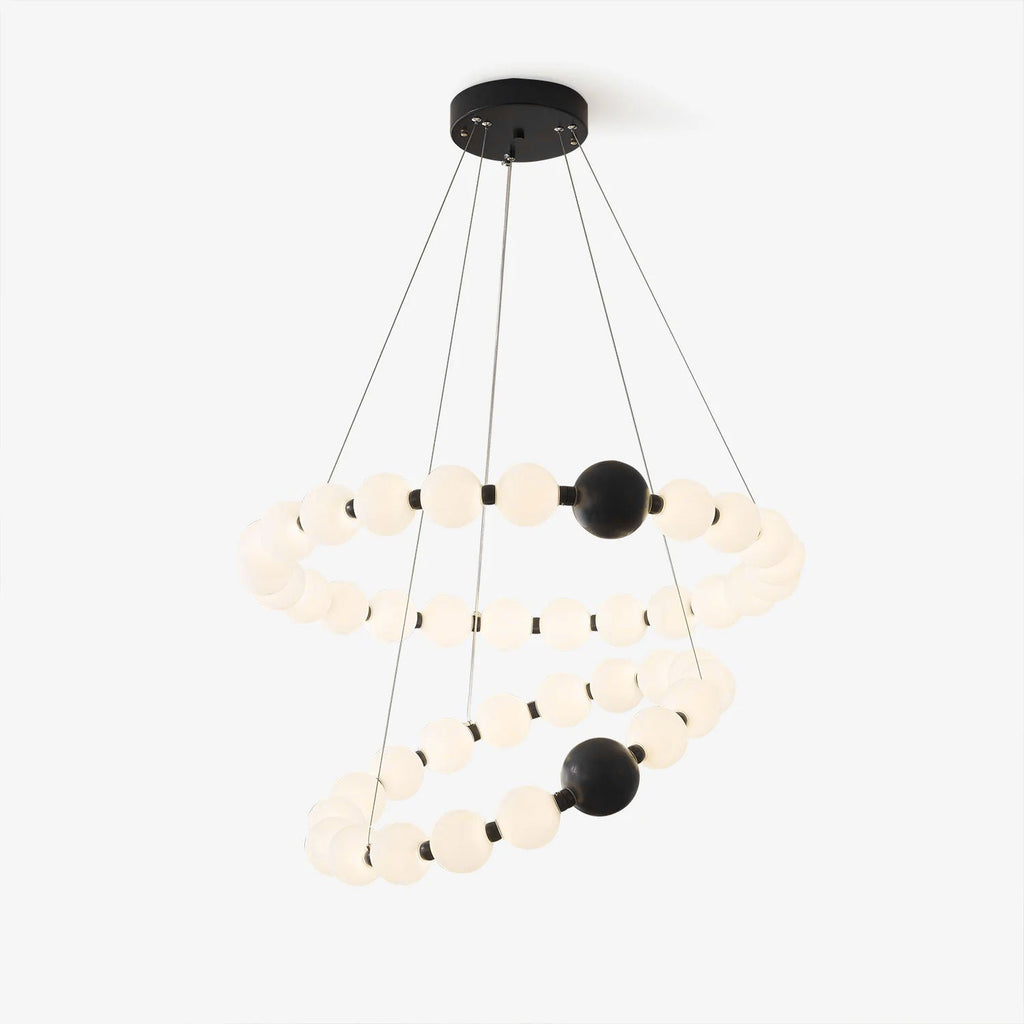 Celestial Bead Ring Chandelier