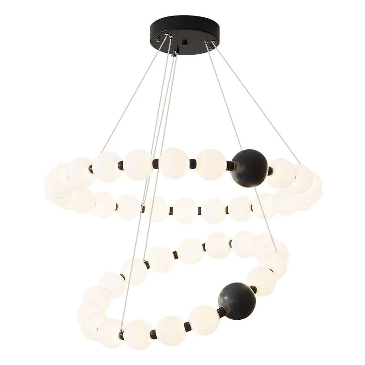 Celestial Bead Ring Chandelier