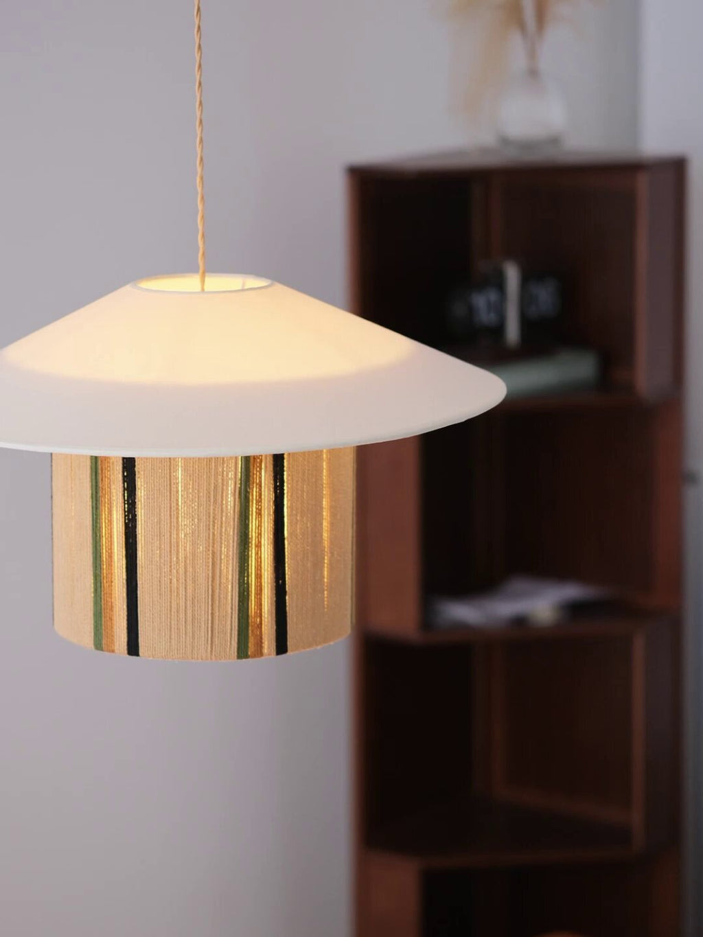 Eco Fabric Fringe Pendant Lamp