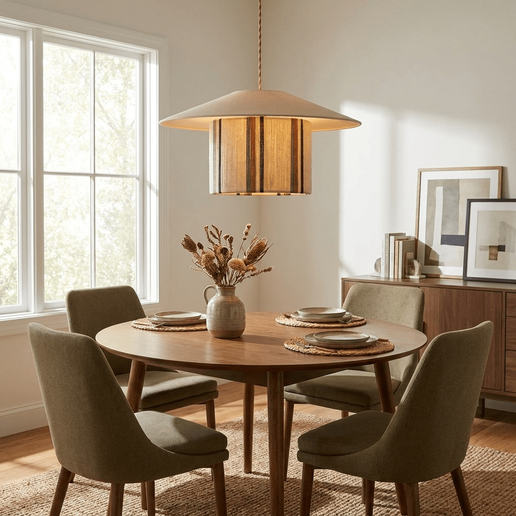 Eco Fabric Fringe Pendant Lamp