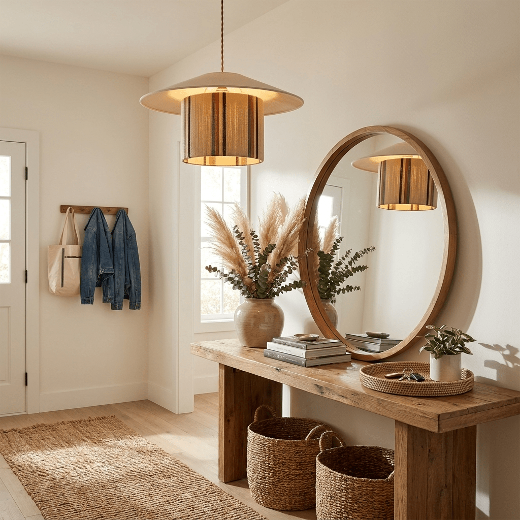 Eco Fabric Fringe Pendant Lamp