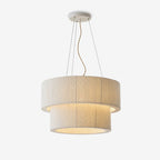 Double Layer Cotton Drum Pendant Lamp
