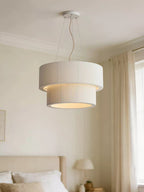 Double Layer Cotton Drum Pendant Lamp