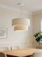 Double Layer Cotton Drum Pendant Lamp