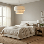 Double Layer Cotton Drum Pendant Lamp
