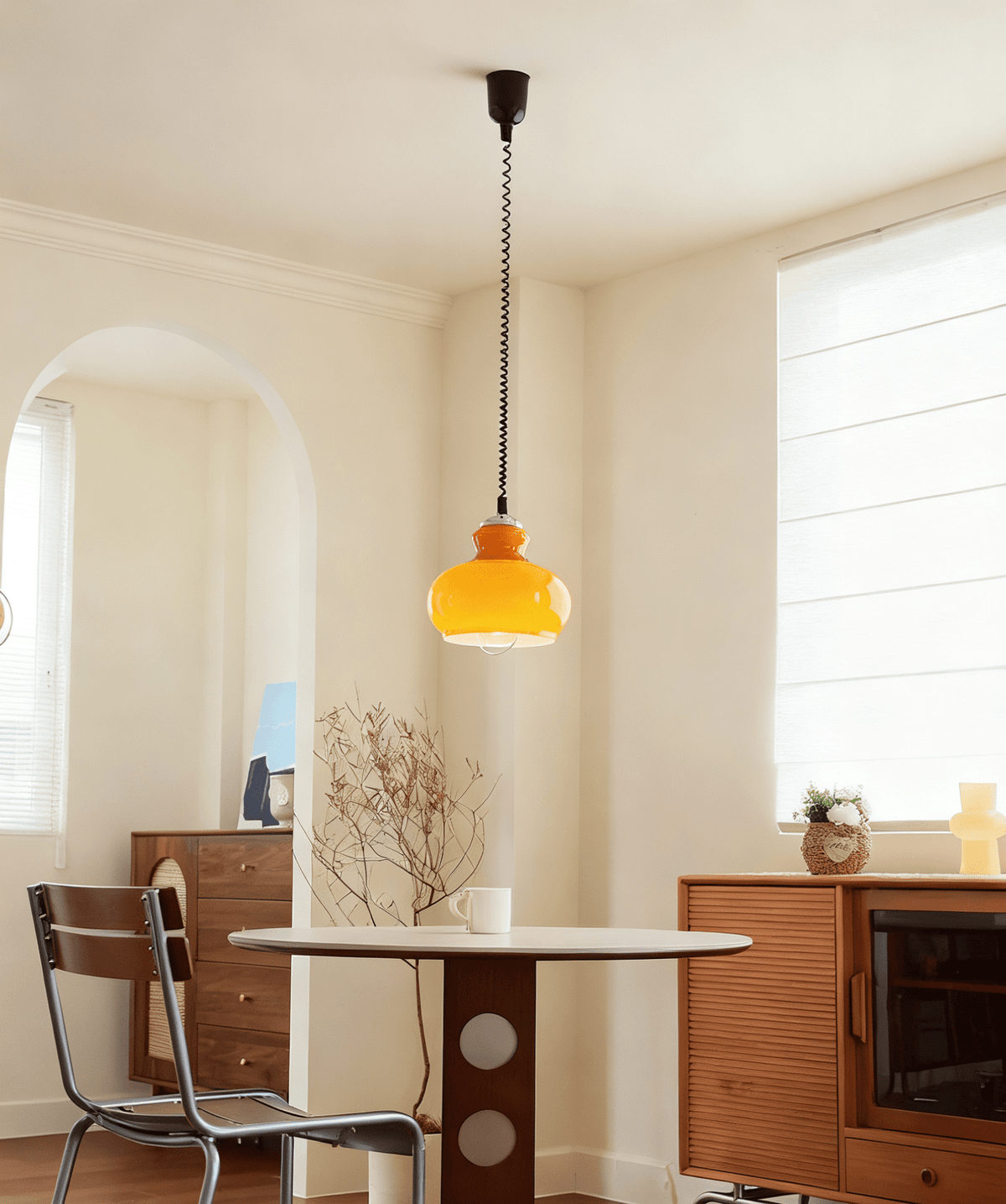Gradient Glass Coil Pendant Light