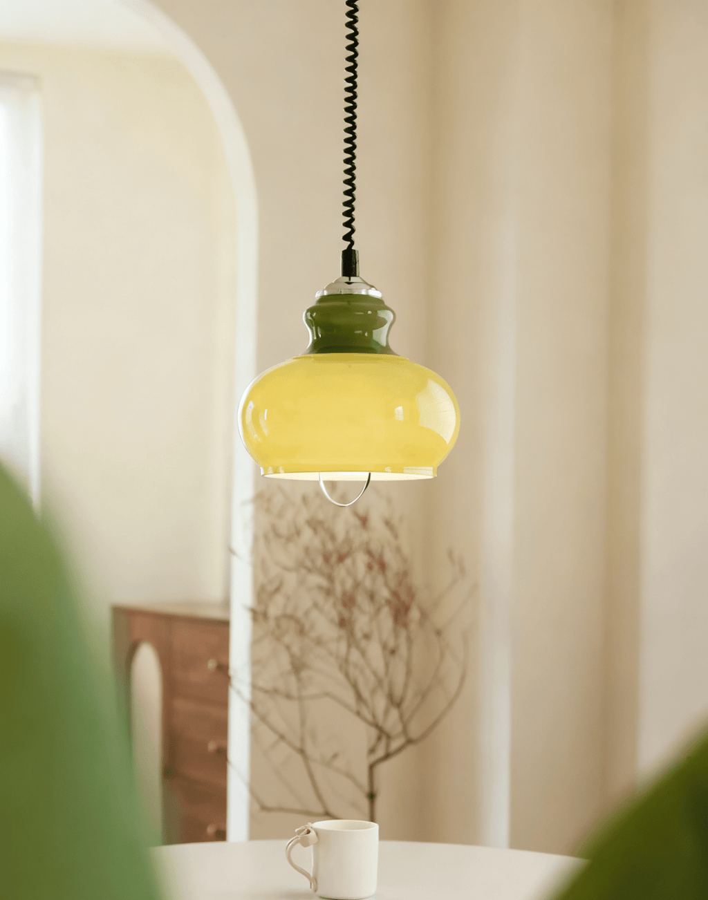 Gradient Glass Coil Pendant Light
