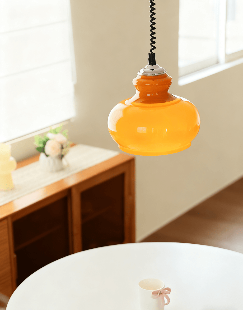 Gradient Glass Coil Pendant Light