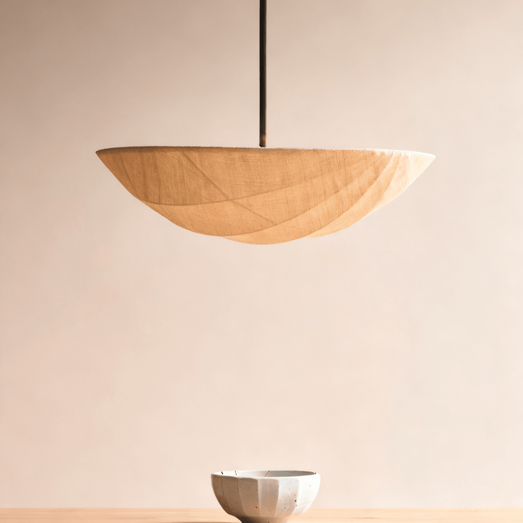 Fabric Saucer Pendant Light