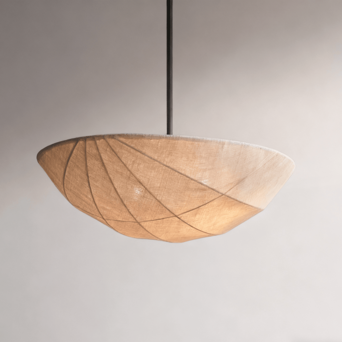Fabric Saucer Pendant Light