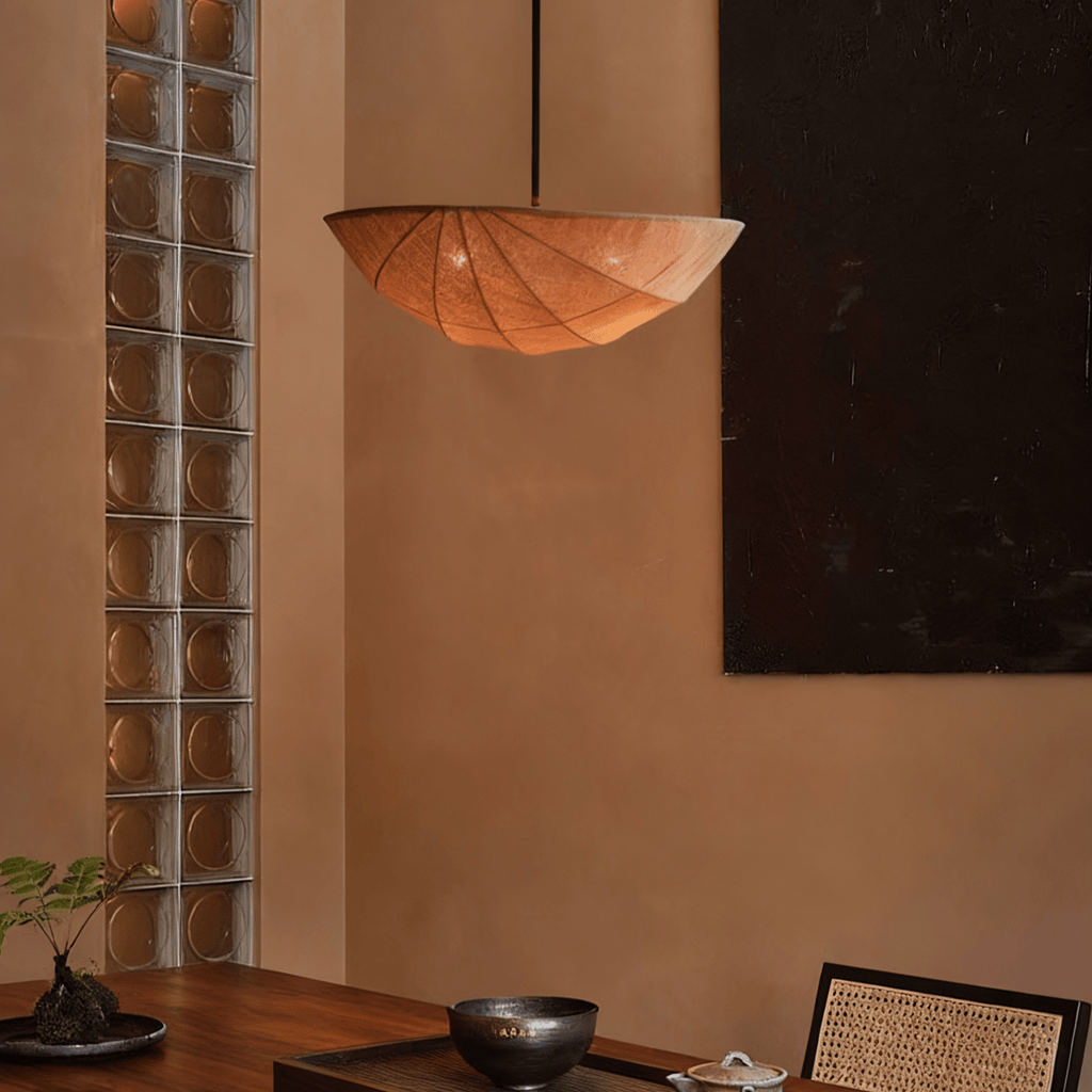Fabric Saucer Pendant Light