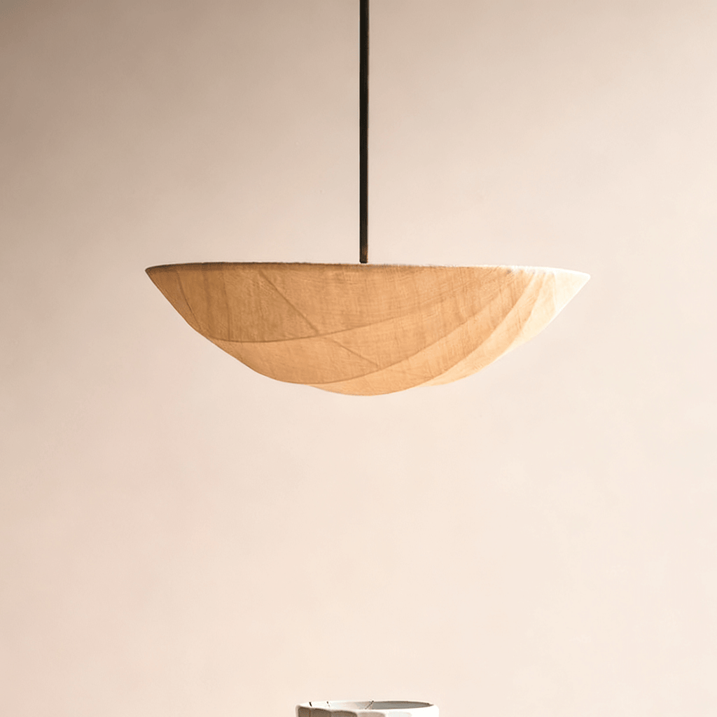 Fabric Saucer Pendant Light