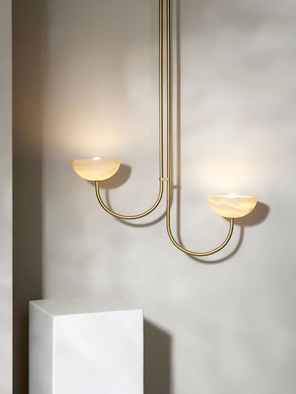 Lunaris Duo Alabaster Pendant Lamp