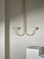 Lunaris Duo Alabaster Pendant Lamp