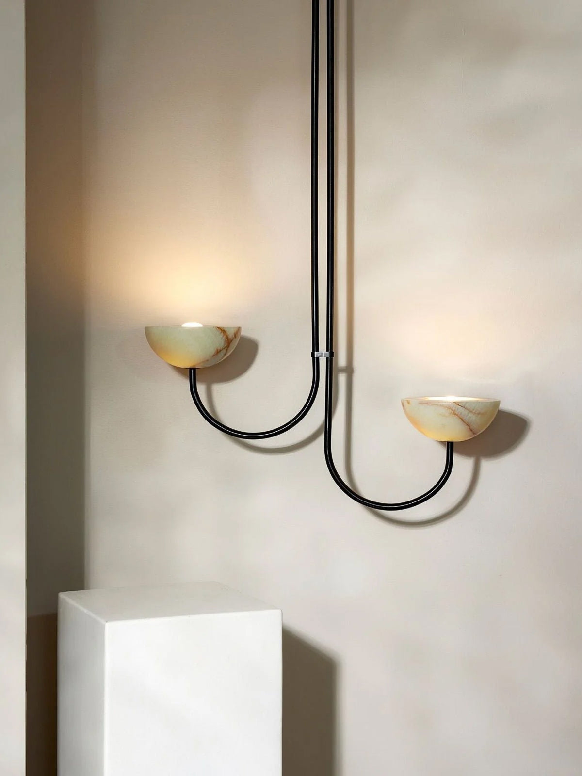 Lunaris Duo Alabaster Pendant Lamp