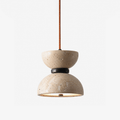 Hourglass Travertine Pendant Lamp