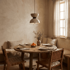 Hourglass Travertine Pendant Lamp